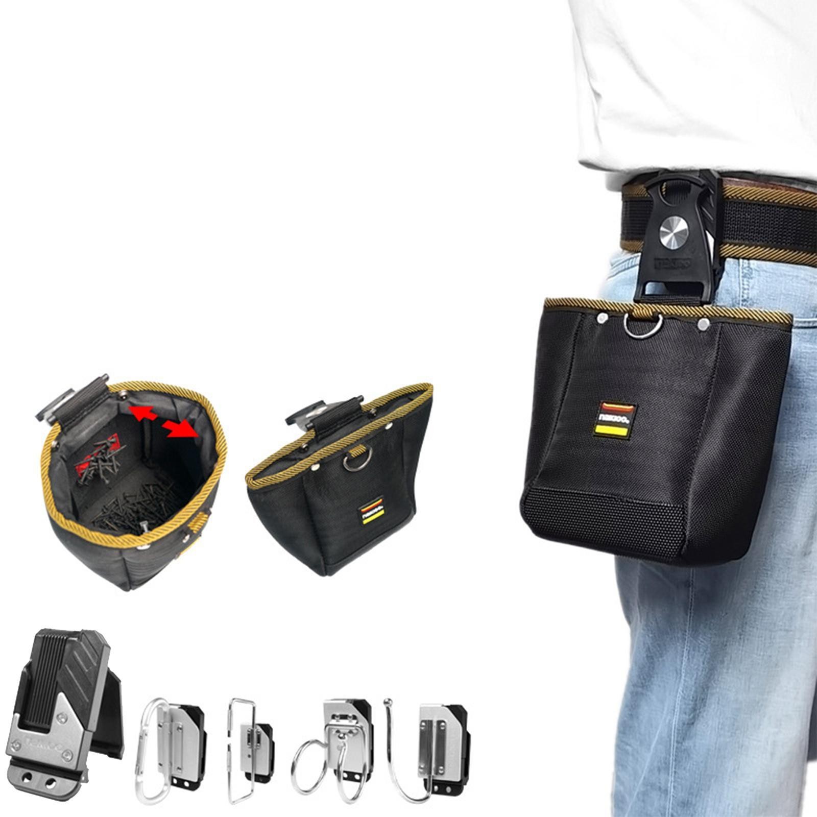 Tool Pouch with Belt Clip Tool Belt Bag Multipurpose Water Resistant Oxford