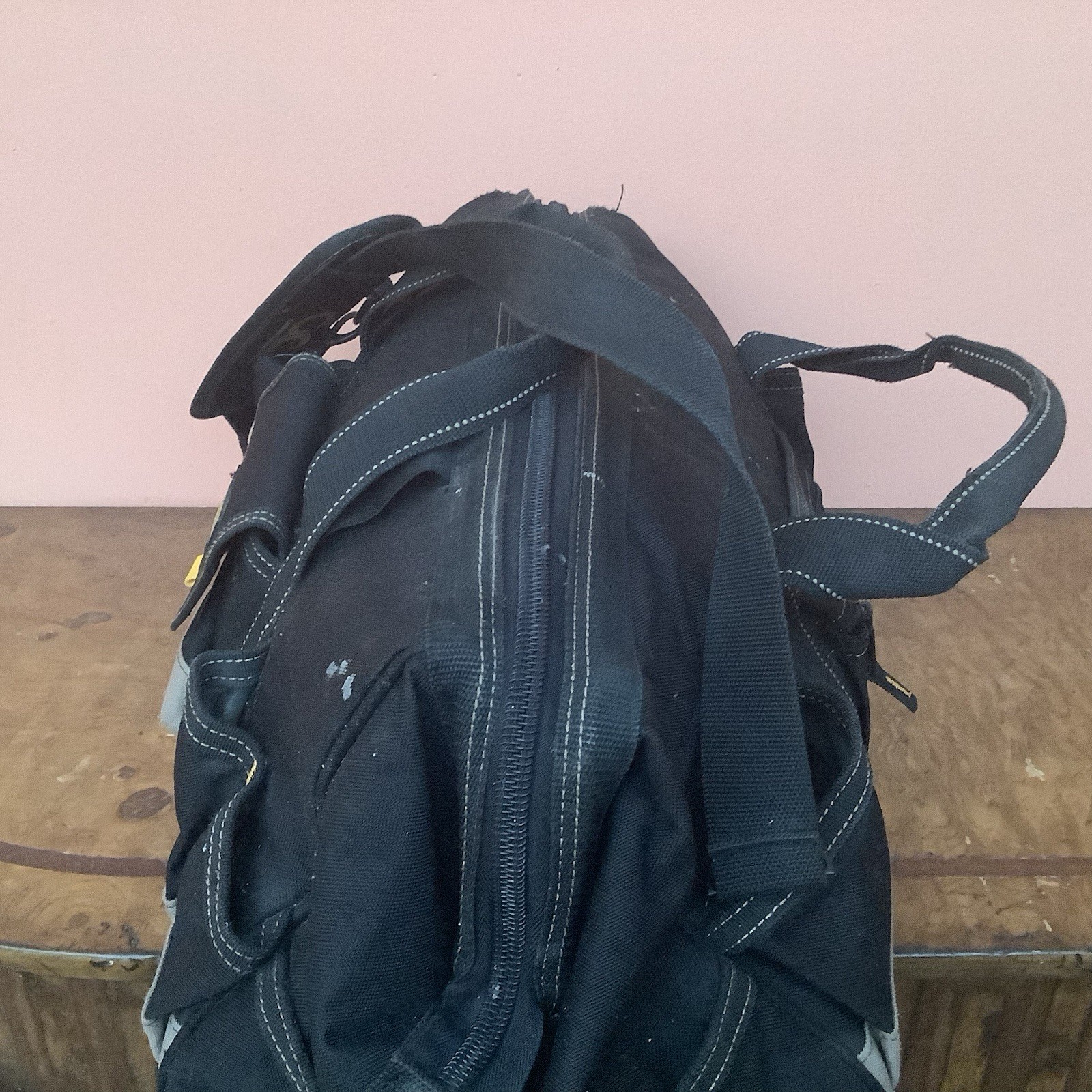 CLC 20 in. X 12 in. Polyester Tool Bag 20 Pockets Zip Closure Black -Read