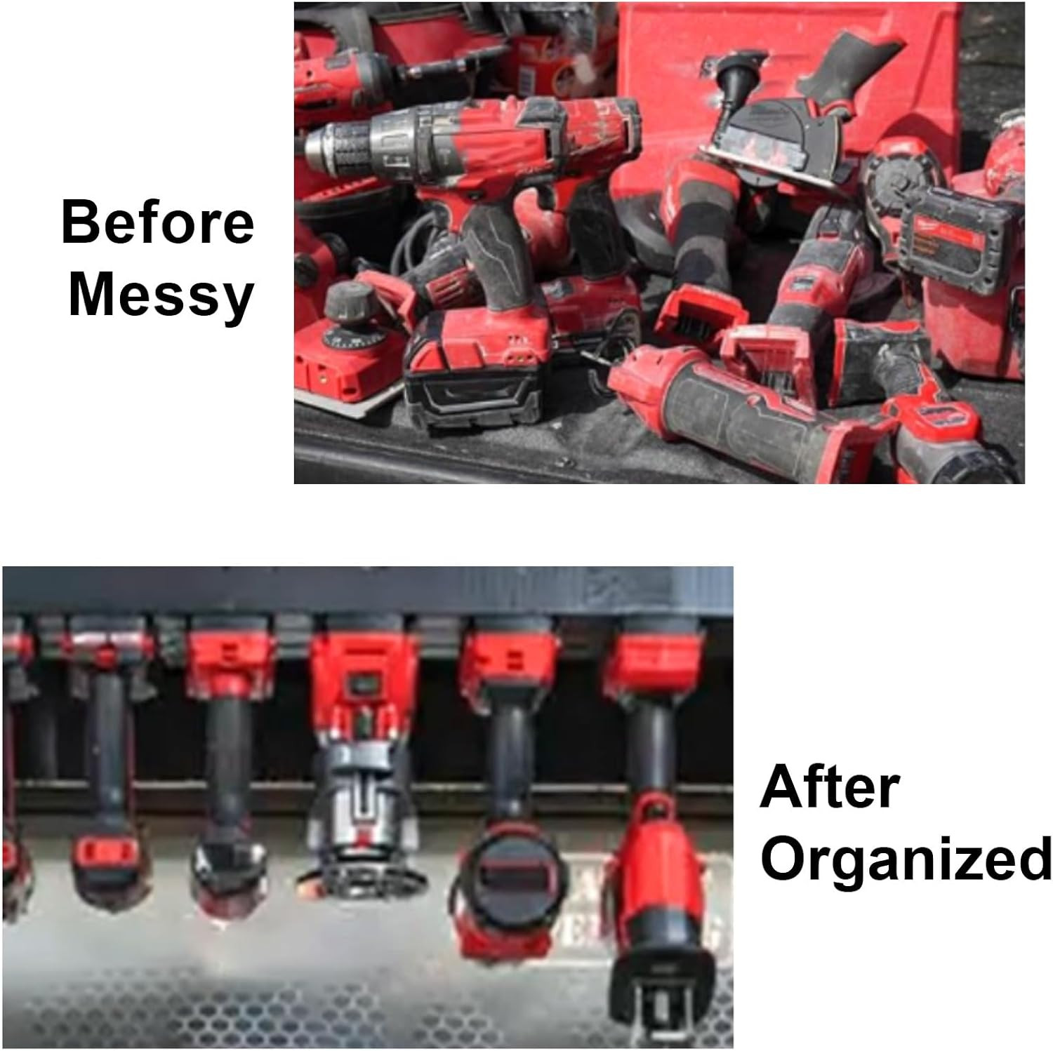 12Packs Tool Holder for Milwaukee M18 & Dewalt 20V,Wall Mount Drill Holder with