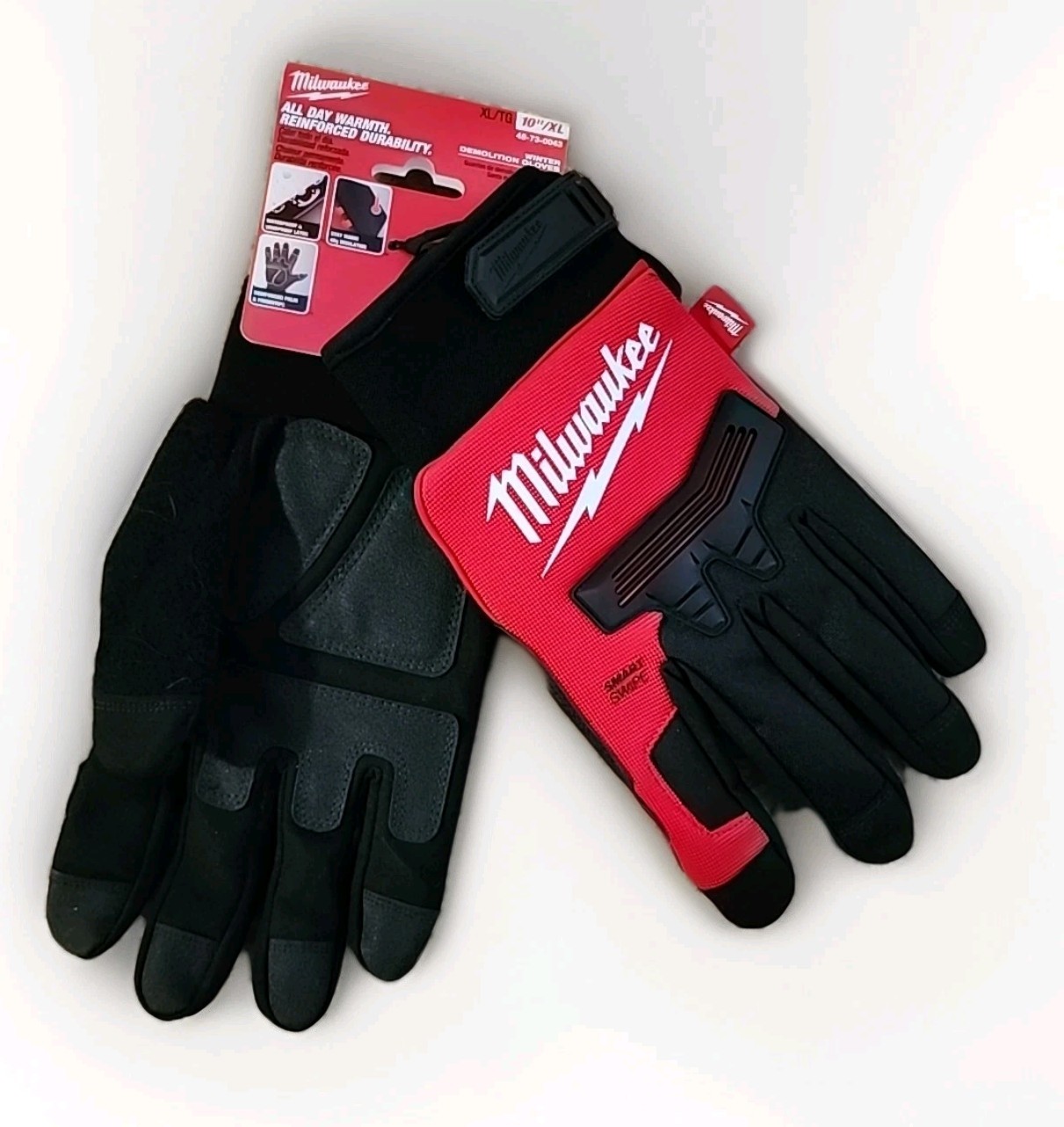 Westward 5MZJ9 Tool Bag, Black, Polyester, 22+ Pockets Milwaukee Gloves Included