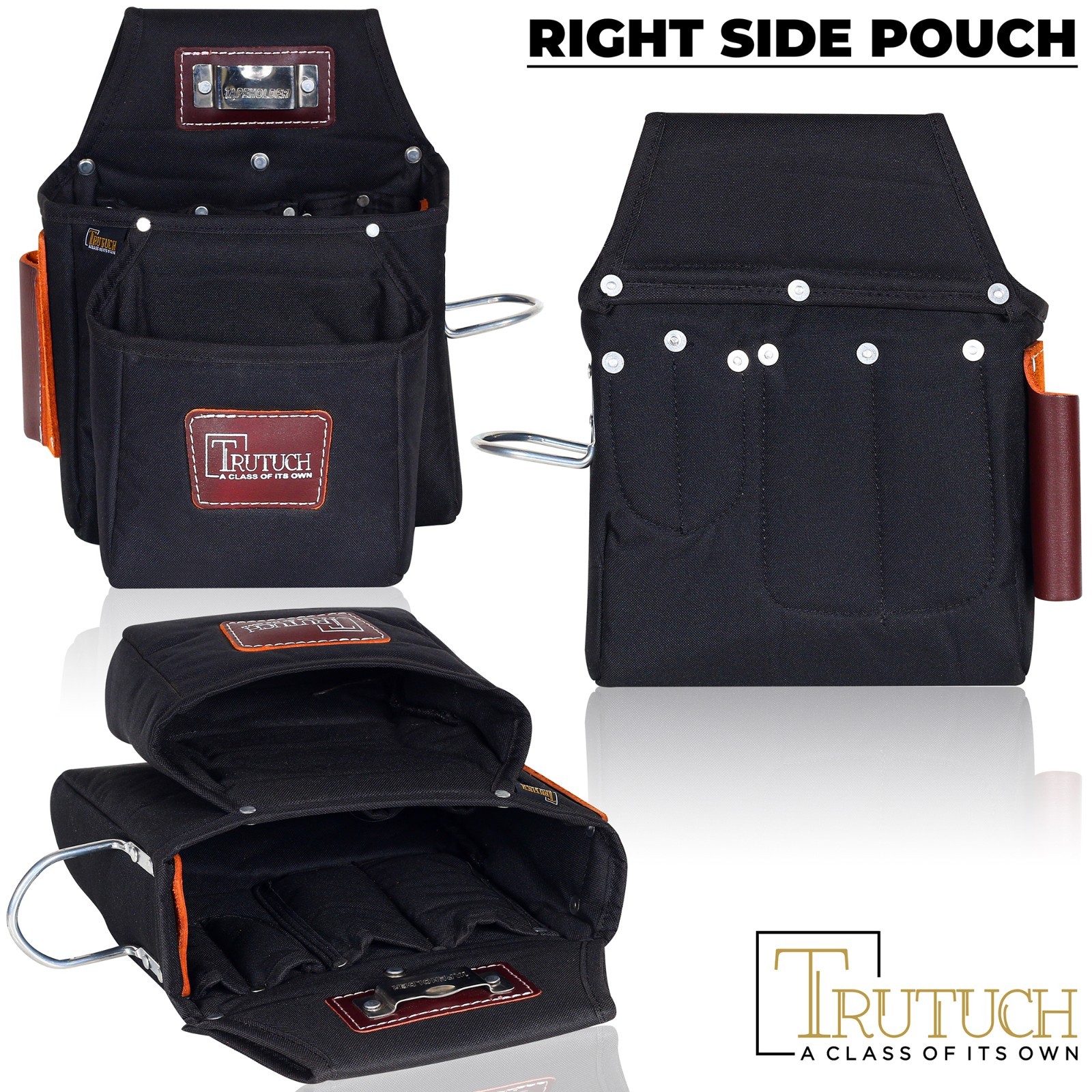 TRUTUCH Nylon and Leather Tool Belt | Framing Tool Bags | Nylon Tool Pouch