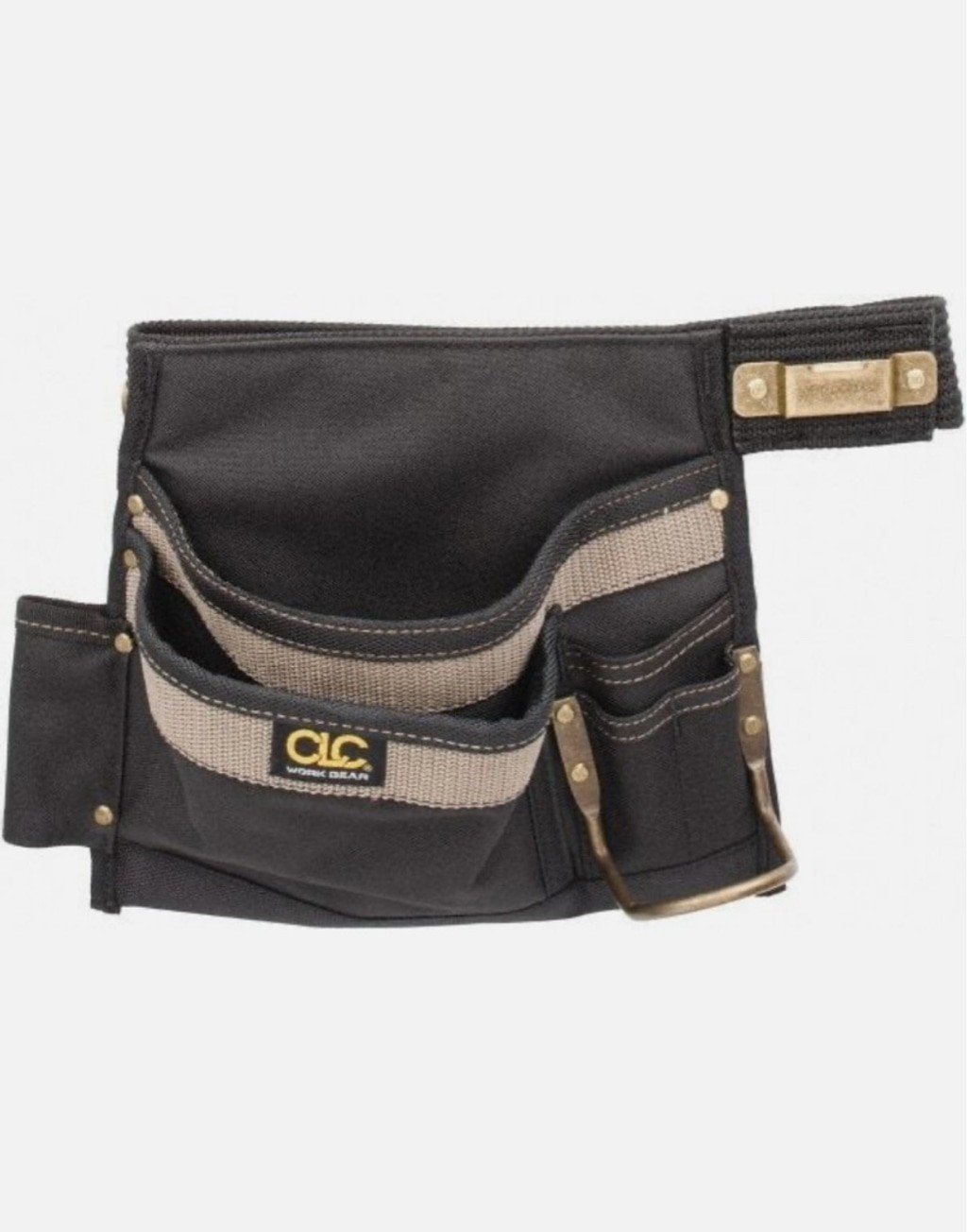 CLC 1245 46″ Max Waste Tool Belt 6 Pocket, 2″ Wide, Tan/Black, Polyester