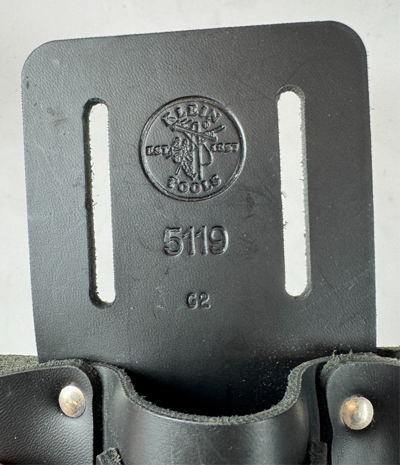 Klein Tools 5119 4 Pocket Tool Pouch 6.5» x 8.5» Black Leather Belt Utility