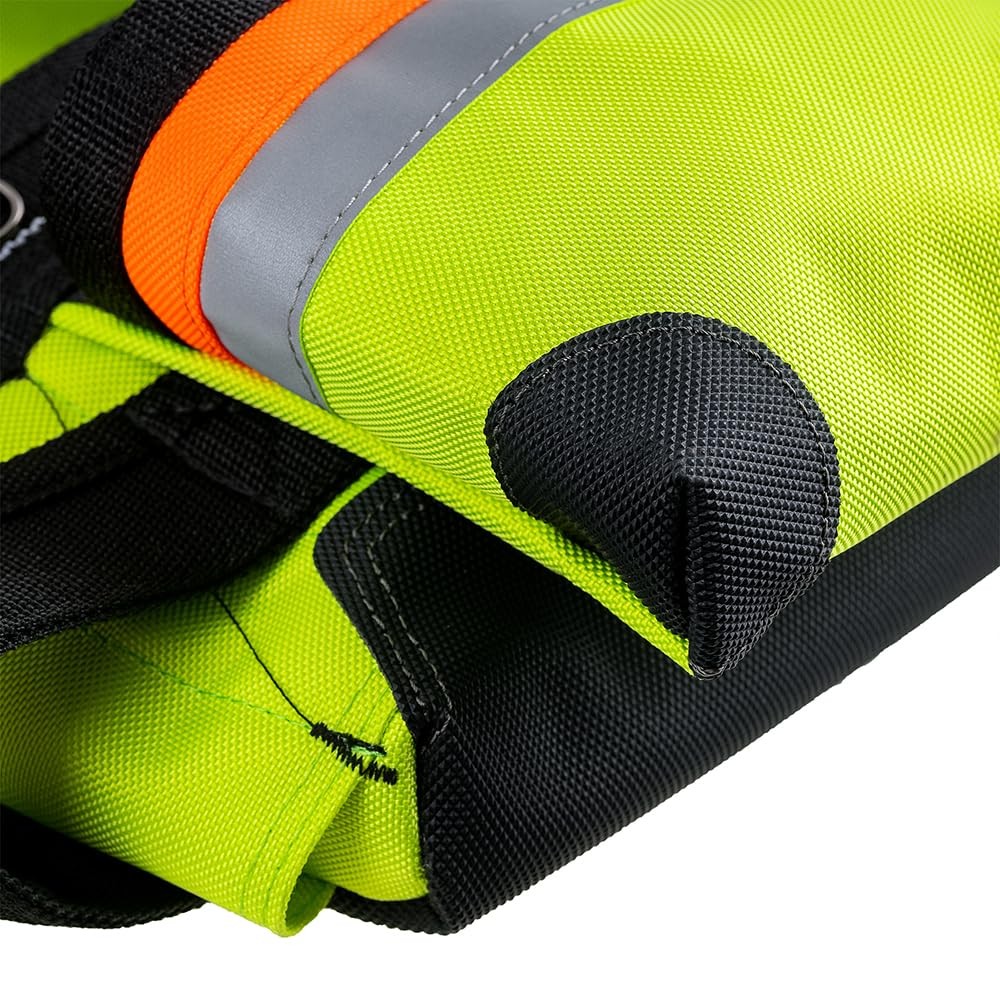 3 Bag Tool Belt with Suspenders in Safety Yellow with High-Visibility, 55185-…