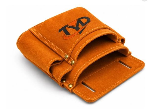Handmade Genuine Leather Tool Pouch Belt Holder – Multi-Pocket Carpenter
