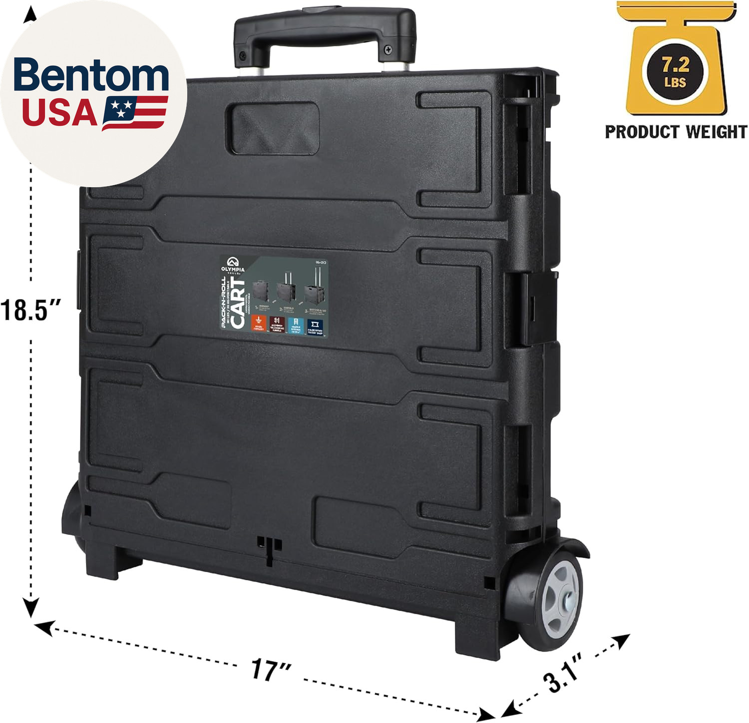 85-010 Grand Pack-N-Roll Portable Tools Carrier with Telescopic Handle, 80 Lb. L