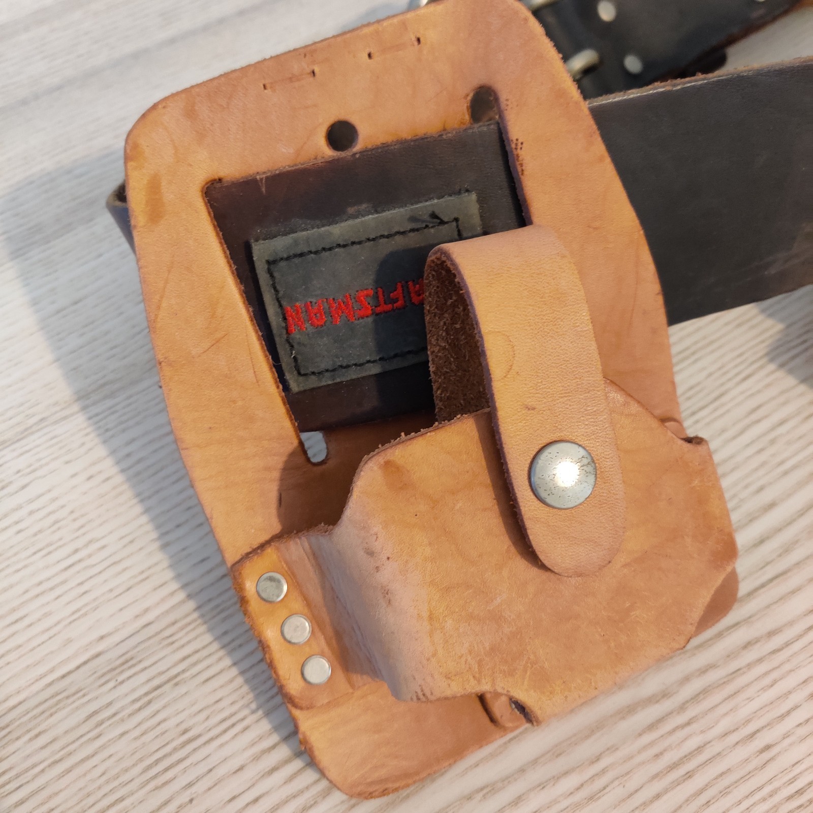 Craftsman 40391 Carpenter Leather Tool Belt 42-46 Tape Measure Holder CLC Pouch