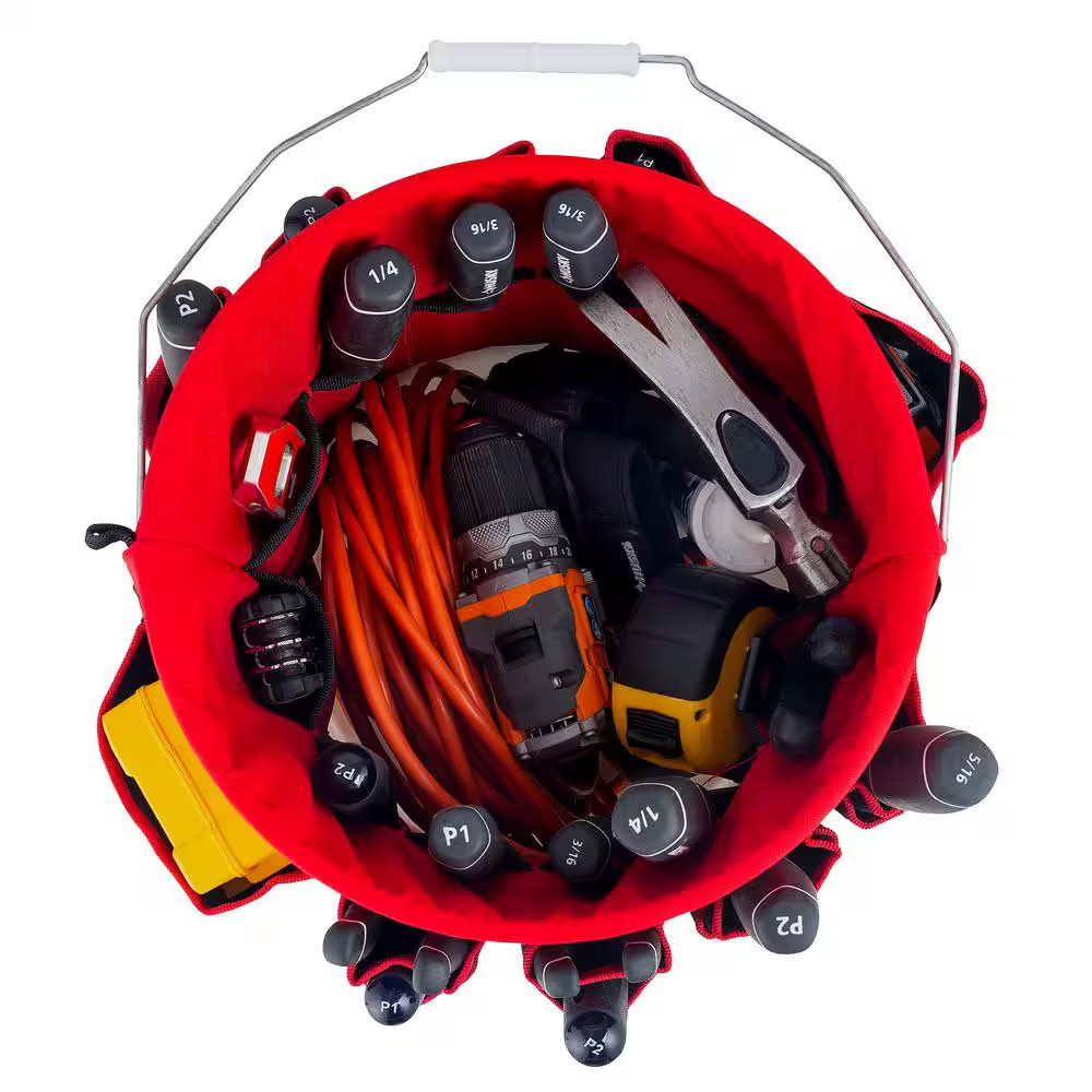 12 In. 30-Pocket Bucket Jockey 5 Gal. In-Bucket Storage Tool Bag