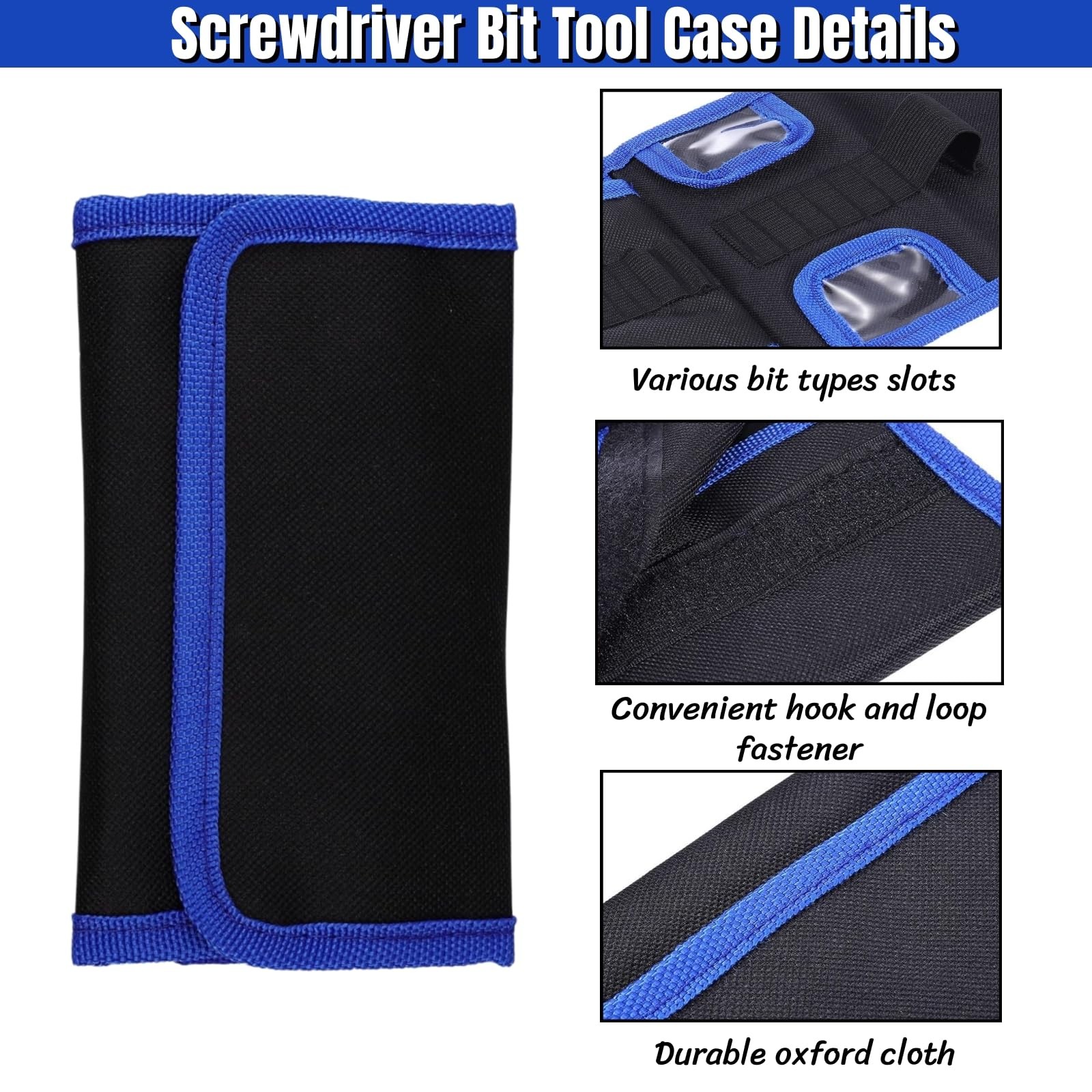 Screwdriver Bits Set Organizer Bag, Oxford Tool Case Holds 24 Bits, Portable …