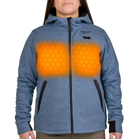 Milwaukee Tool F200u-21Xl Women’s Heated Hoodie, Up To 8 Hours Time, Zipper