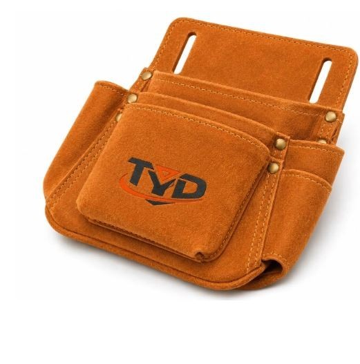 Handmade Genuine Leather Tool Pouch Belt Holder – Multi-Pocket Carpenter