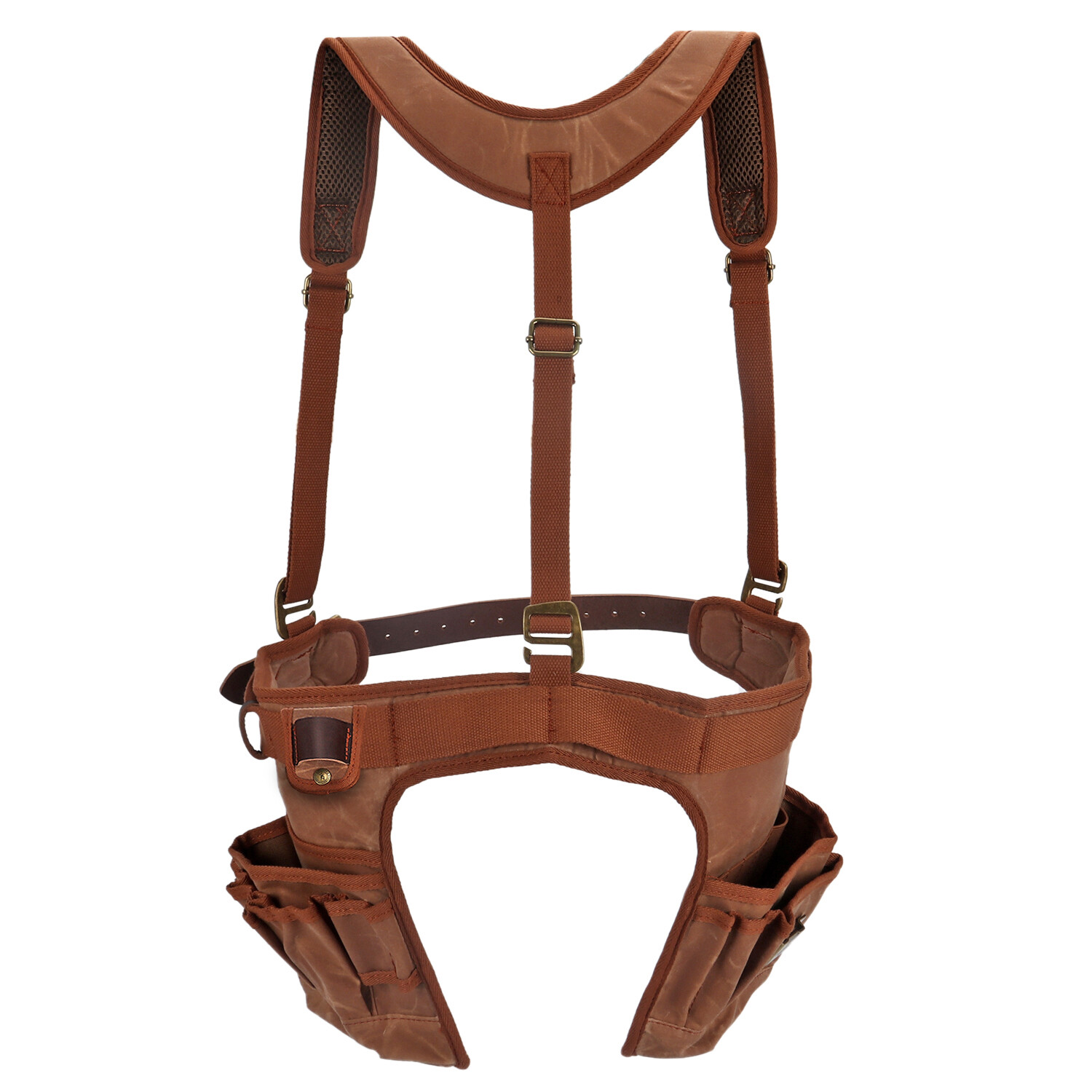 TOURBON Work Tool Belt Suspender Drill Pouch Holder Electricians Carpenters Vest