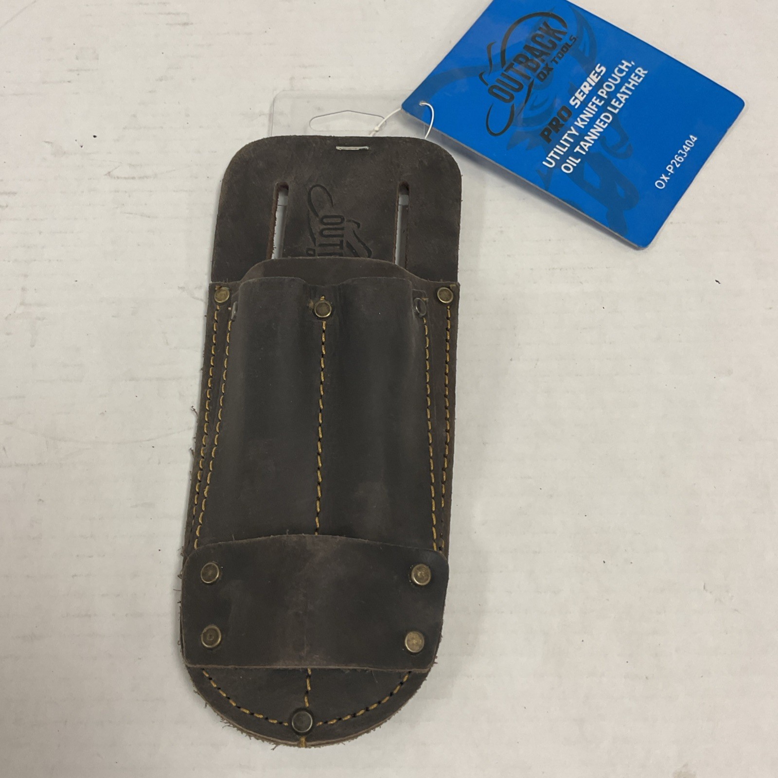 Ox Tools Utility Knife Pouch – Heavy Duty Oil-Tanned Leather