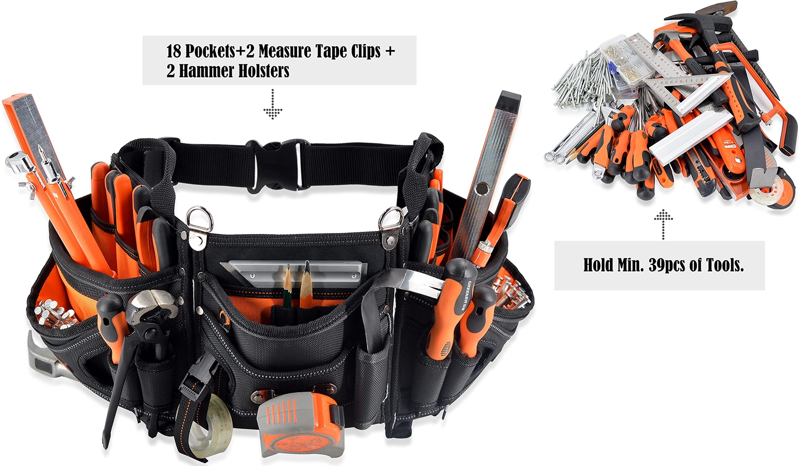 18pockets Carpenter Tool Belt Carpenter’s Tool Belts Construction Tool Pouch Hva