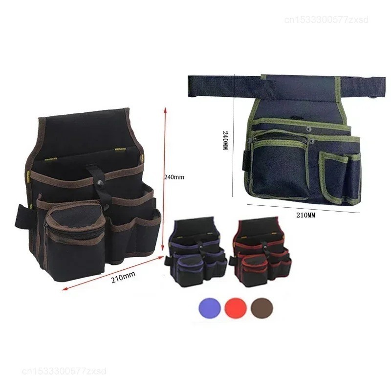 Electrician Waist Pocket Belt Tool Pouch Bag, Hardware Toolkit Work Organizer