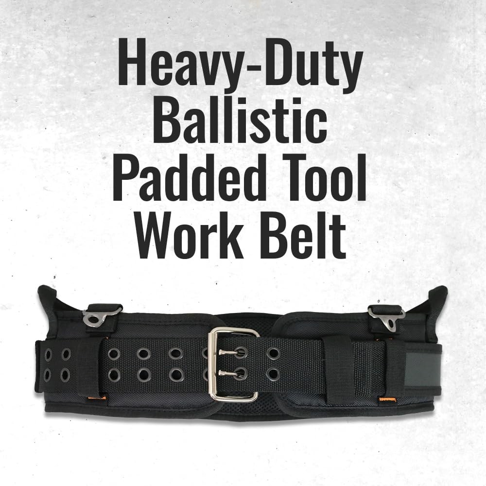 WOLF WTH2110 HeavyDuty Ballistic Padded Tool Work Belt | Compatible w/Pouches…
