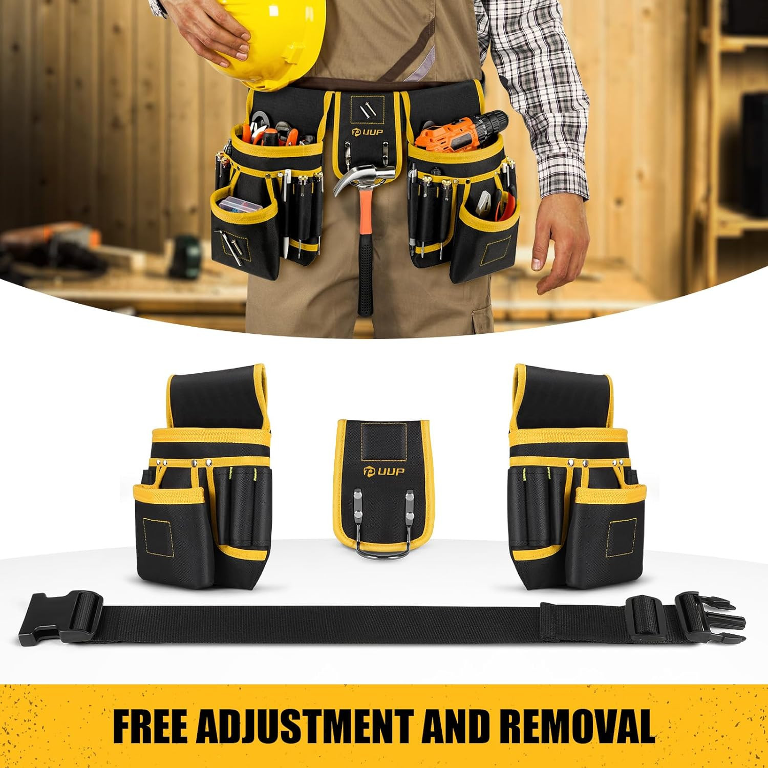 Magnetic Tool Belt for Men, 26 Pockets Heavy Duty Tool Pouch, Magnet Holster Nai