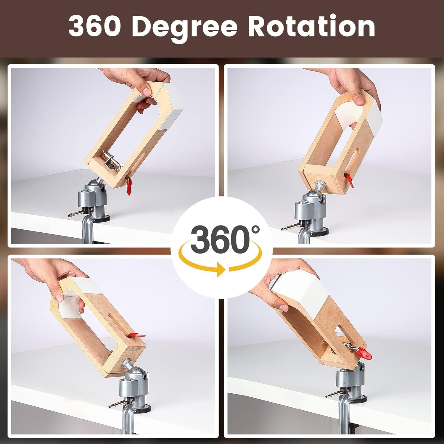 Leather Stitching Pony Clamp – Tool for Leatherworking Wooden Sewing Clamp 36…