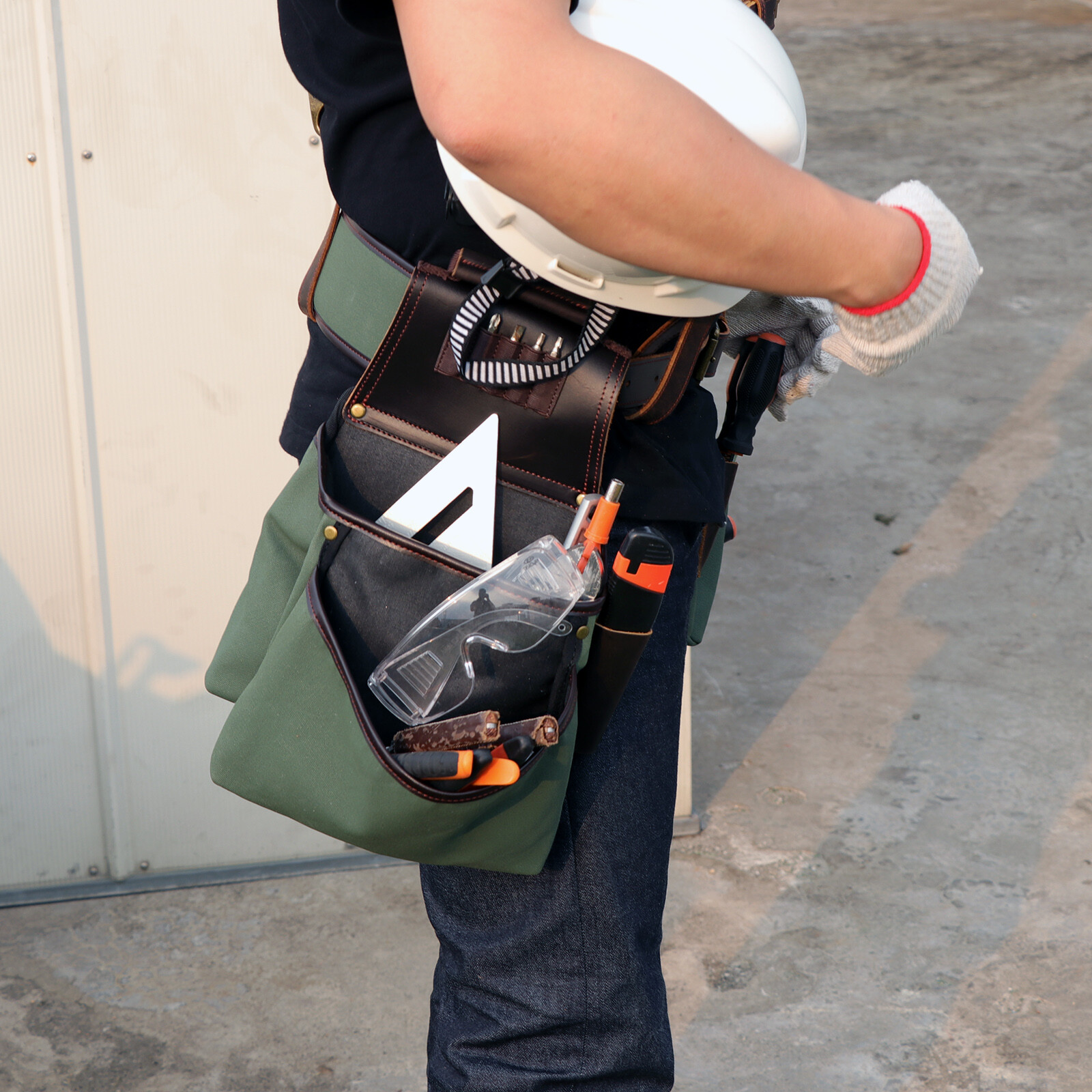 TOURBON Carpenter Workshop Electrician Tool Belt/Pouch/Bag/Holder Heavy Duty