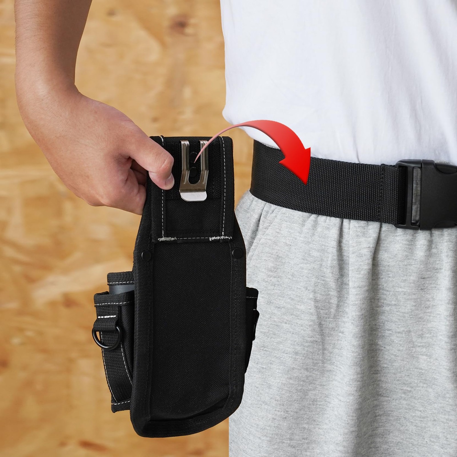 Small Tool Pouch Electrican Clip on Tool Pouch,Tool Belt Pouch with Belt Clip…