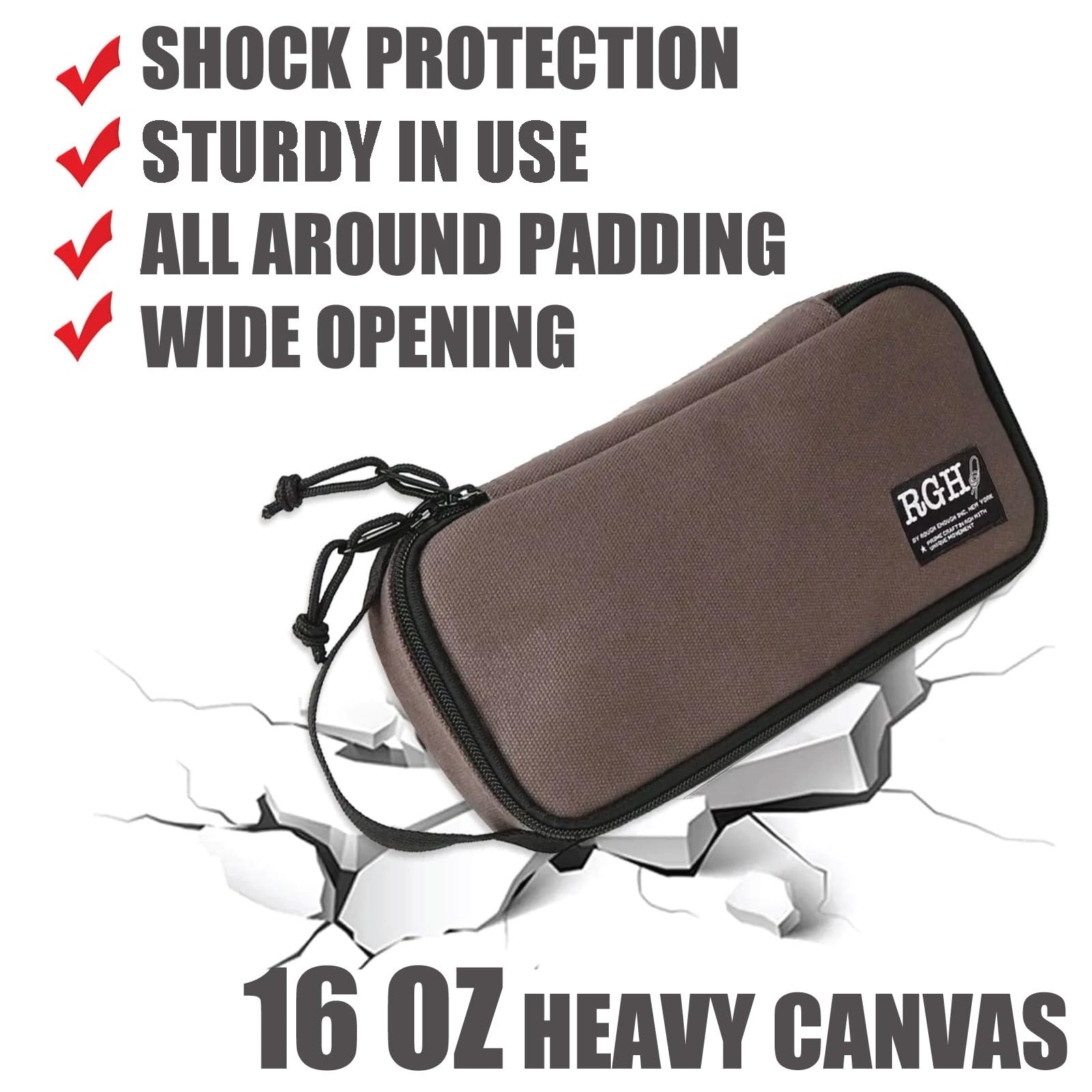 Rough Enough Small Tool Bag Pouch Canvas Portable Box Organizer Case with Zip…