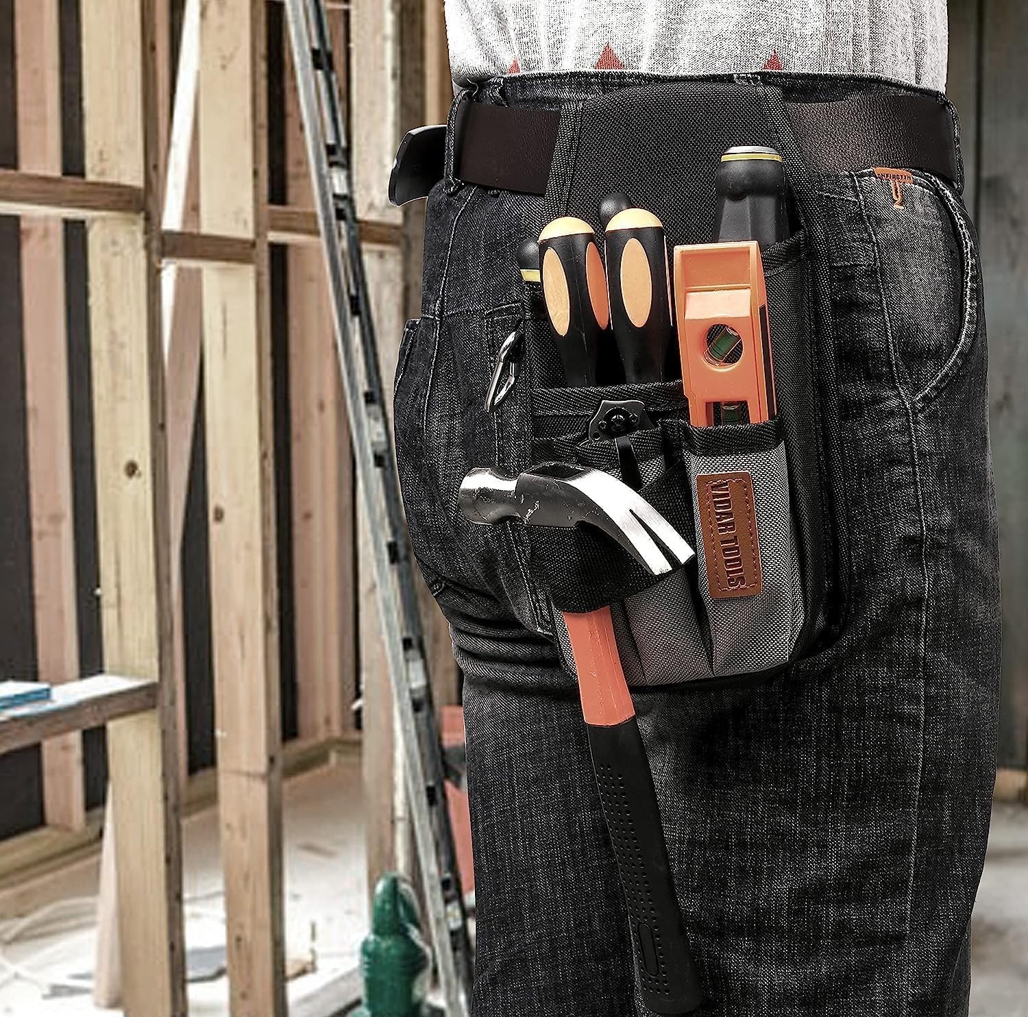 Small Tool Pouch with Belt Clip,Tool Belt Pouches,Electrician Tool Pouch.Mini…