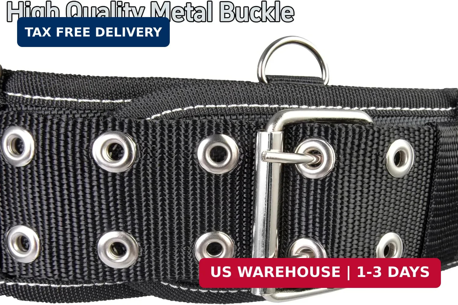 3-Inch Padded Tool Work Belt 1680D Ballistic Tool Belt with 6 Suspenders Ring |