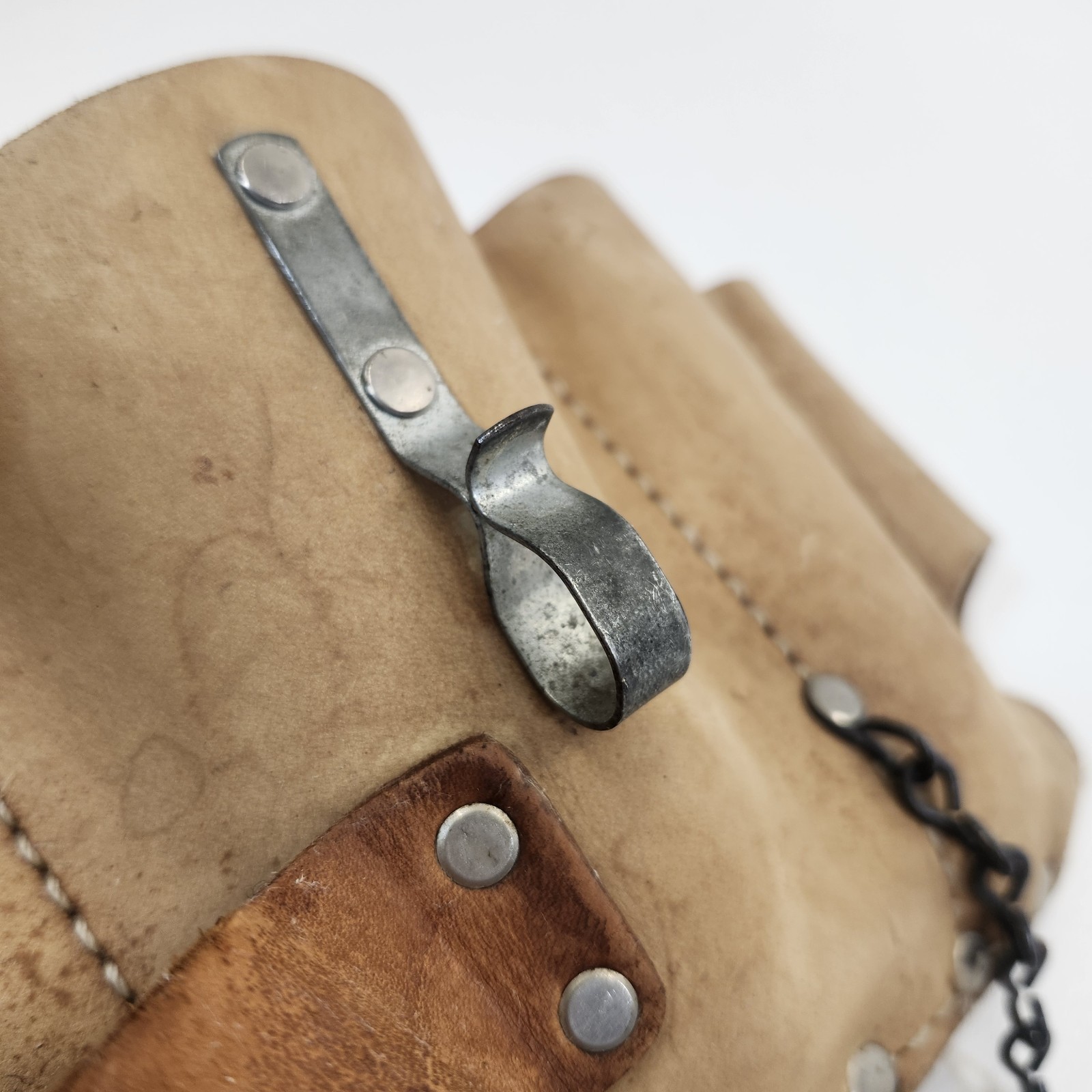 Nicholas Work Gear 500 Top Grain Cowhide Tool Belt Carpenter Pouch Bag USA Made