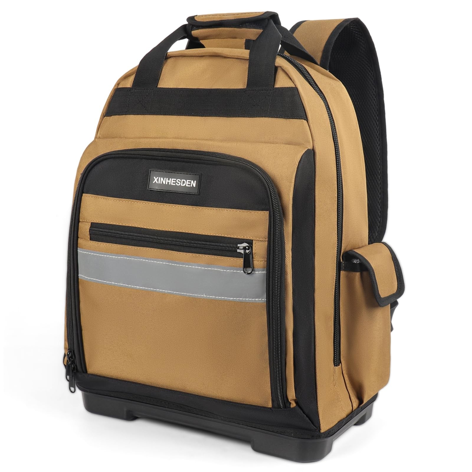 XINHESDEN Tool Bag Backpack, Heavy Duty Backpack 17*8*14.5 inches, Khaki