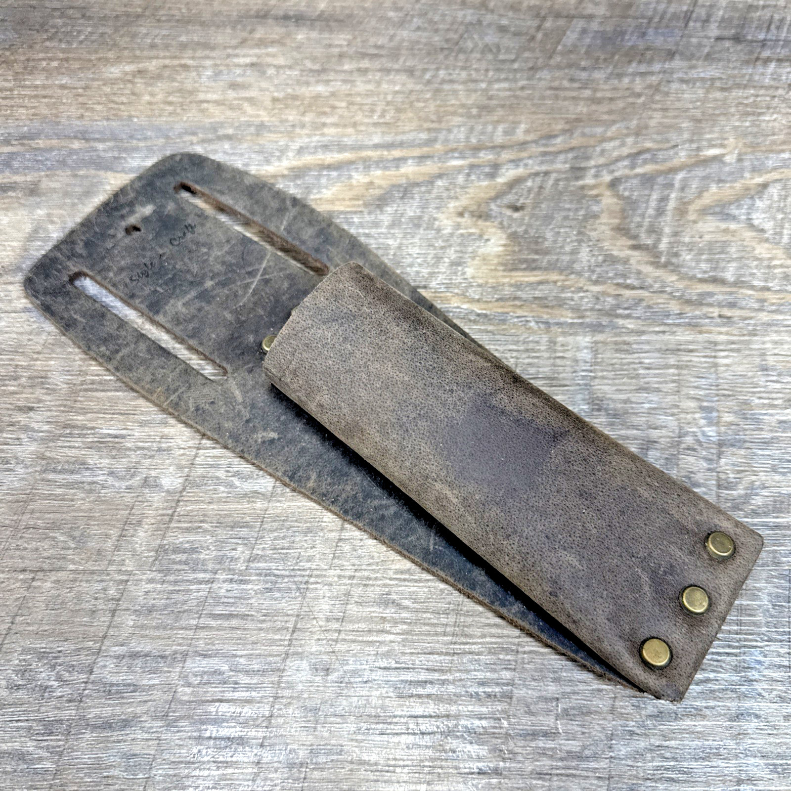Style n Craft 70-010 Utility Knife Sheath in Full Grain Oiled Leather Dark Brown