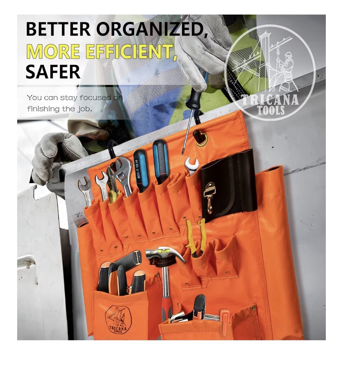 Lineman Tool Board, Aerial Apron with Magnet, Tool Organizer, Bucket Truck Tools