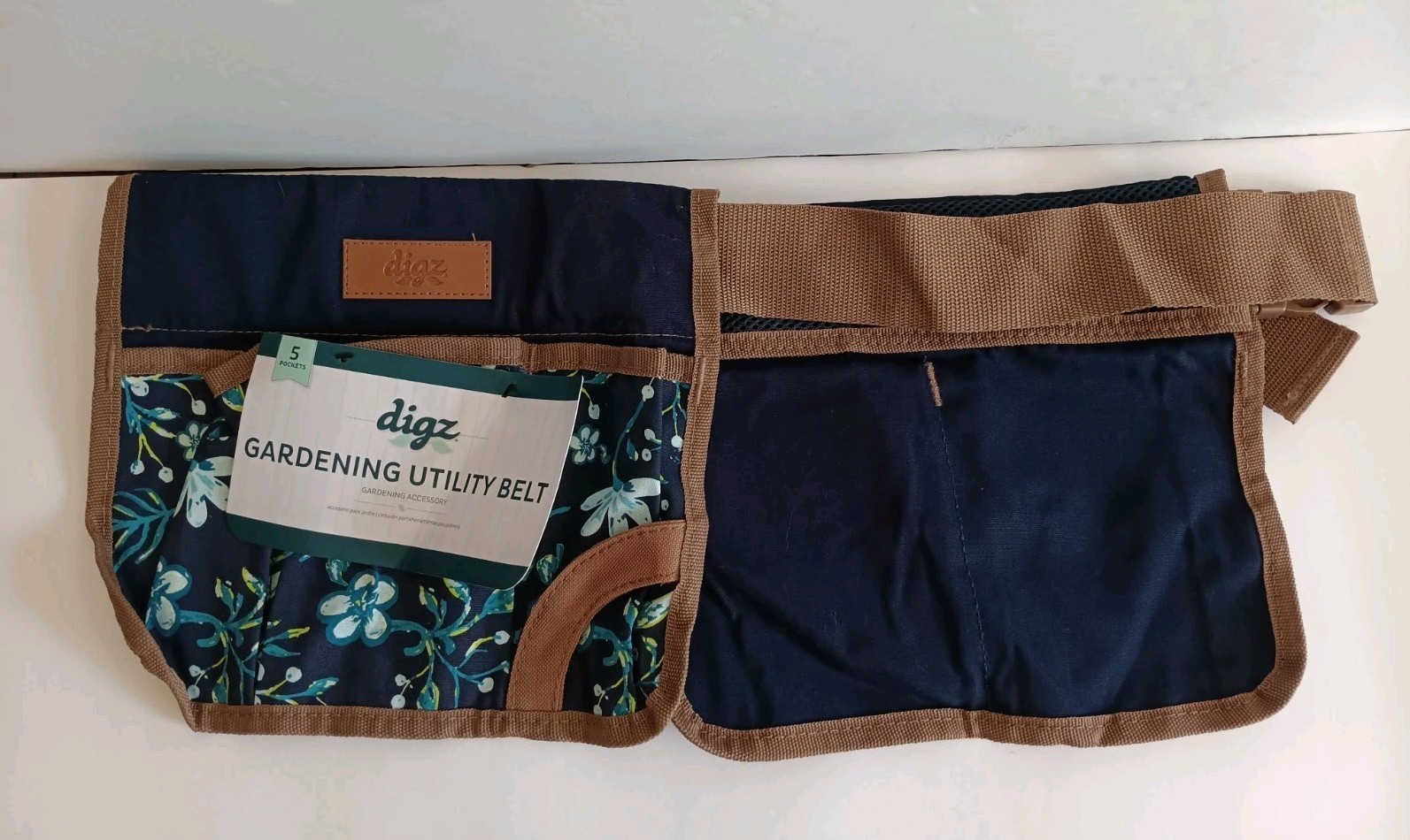 Gardening Tool Belt, Midnight Floral w/tools