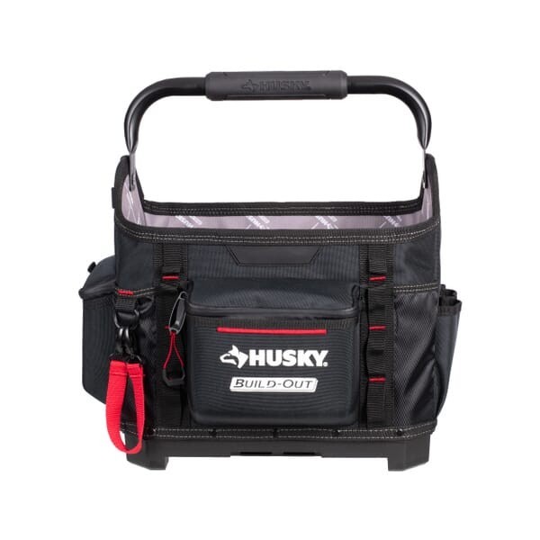 Husky Build-Out Heavy Duty Contractors 14 In. Tool Tote Box Rugged Build Out 14″