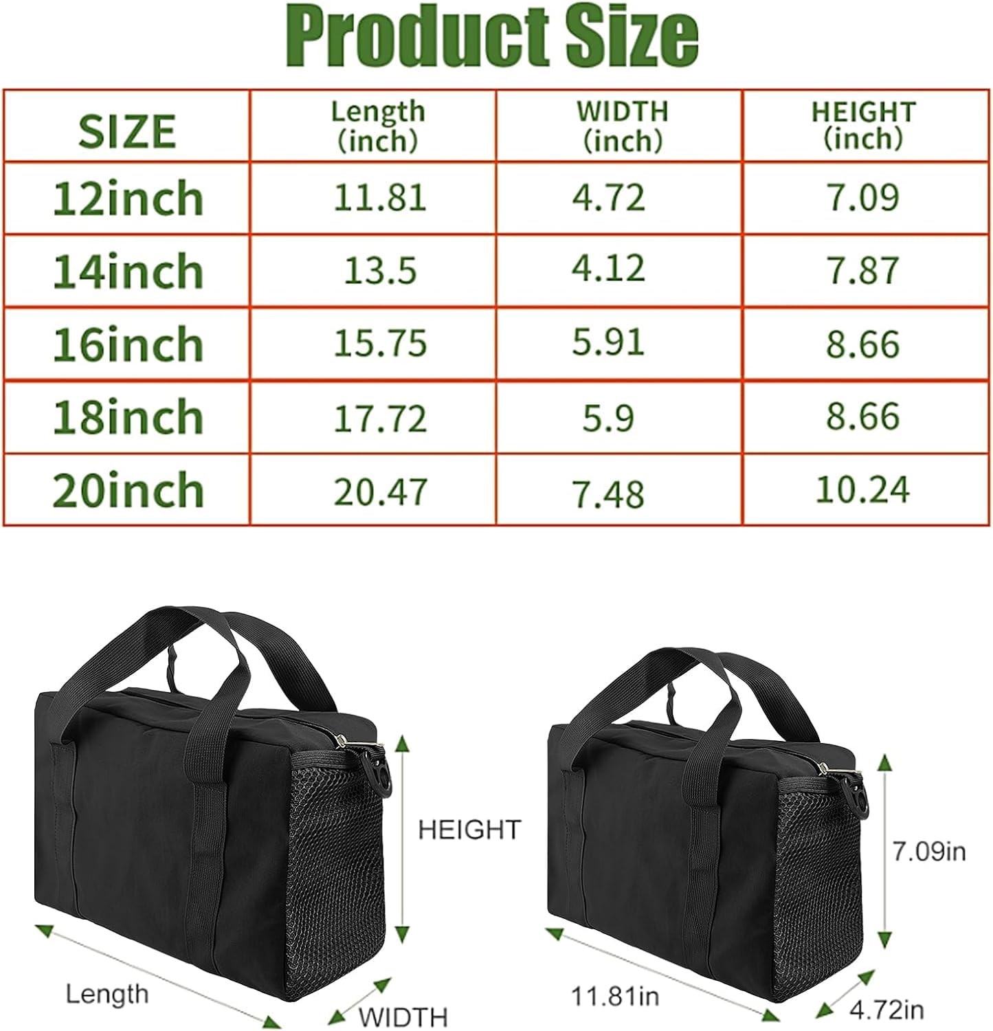 Small Tool Bag,Close Top Wide Mouth Tool Organizer Bag,Large Capacity Tool Ba…