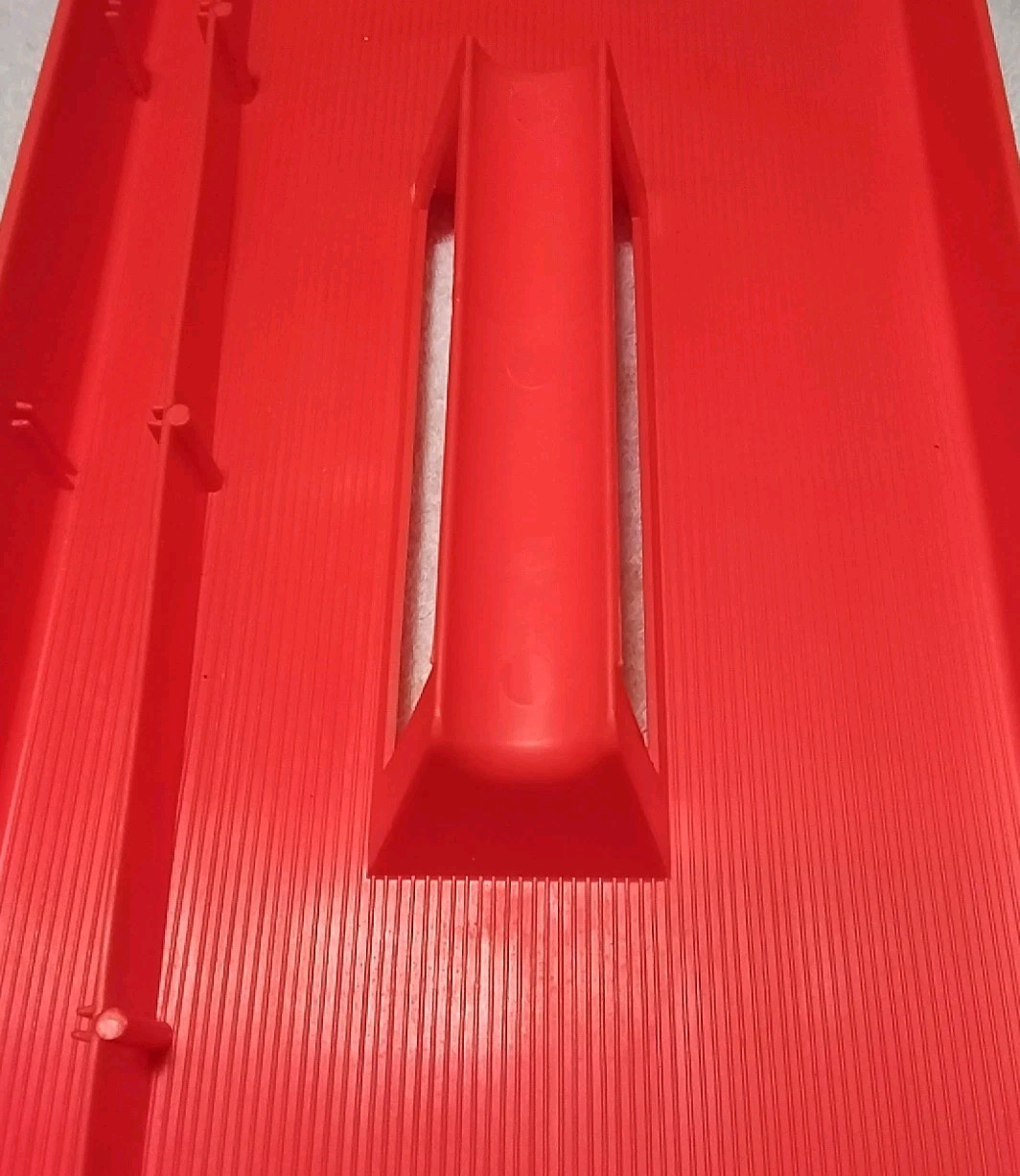 ORANGE PLASTIC UTILITY TOTE 18″×8-1/2″×2″ » HEAVY DUTY «