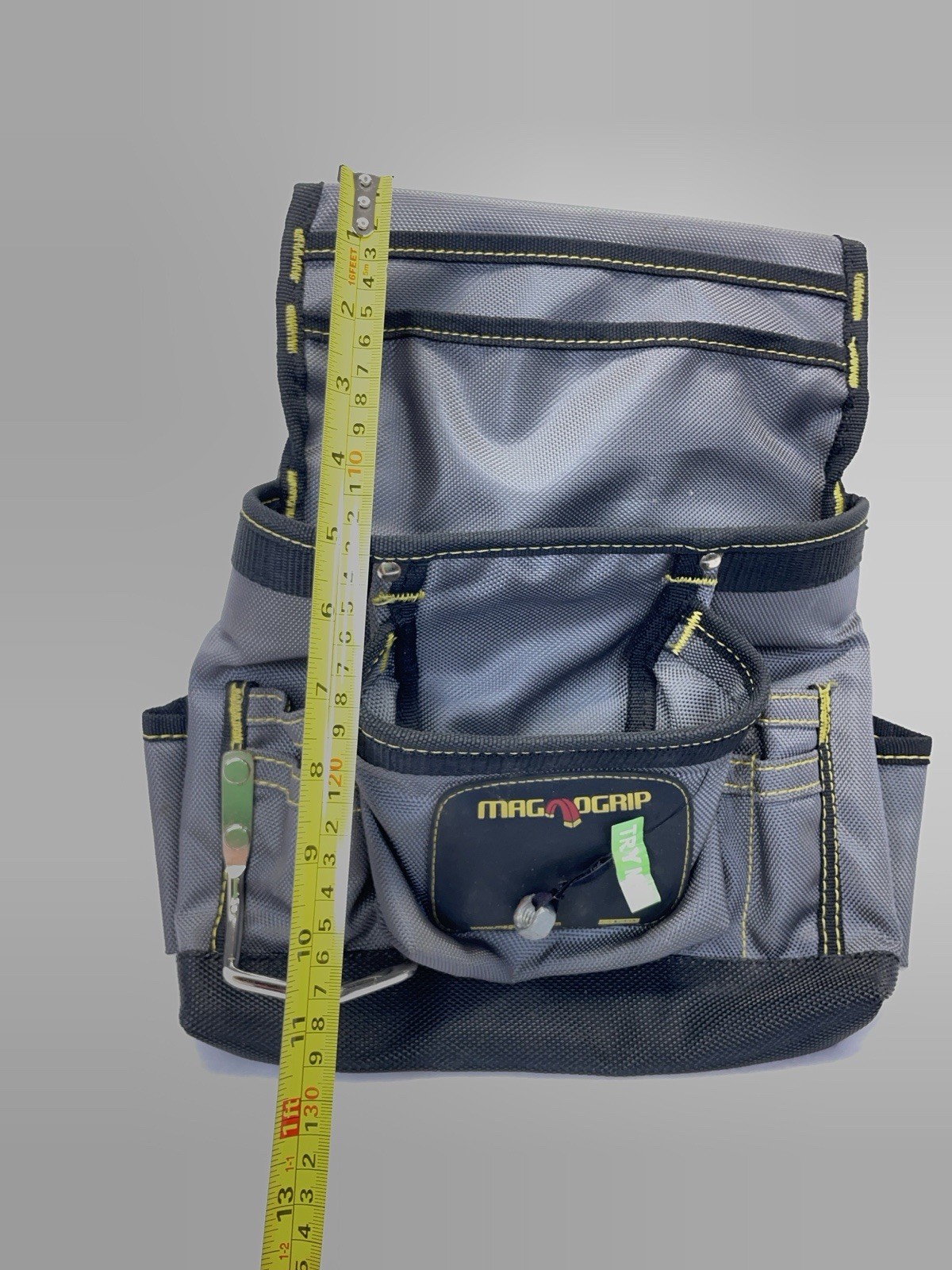 Tool Pouch MagnoGrip MAG Tools 11 In. 10-Pocket Platinum Magnetic Tape Holder