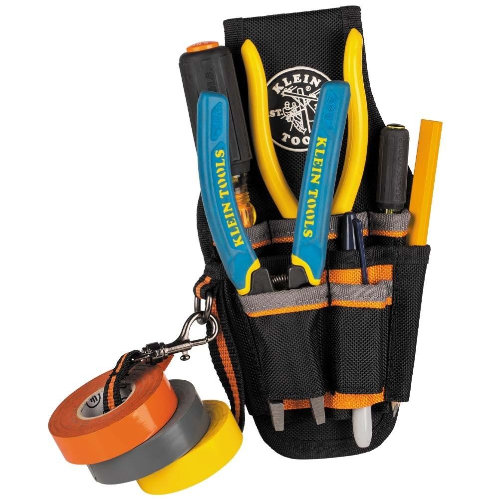 KLEIN TOOLS 5240 Tradesman Pro™ Tool Pouch, 9 Pockets, 10.25 x 5.5 x 10.25-Inch