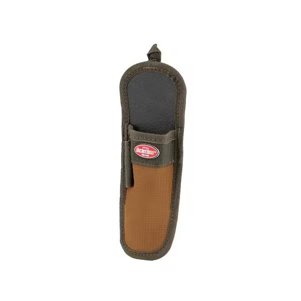 BUCKET BOSS 3.75in 1-Pocket Single Barrel Holder Tool Belt Sheath Holster, Brown