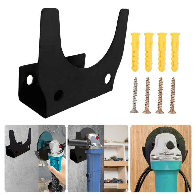 Sturdy Metal Wall Organizers Bracket for Angle Grinder Tool Storage and Hanging