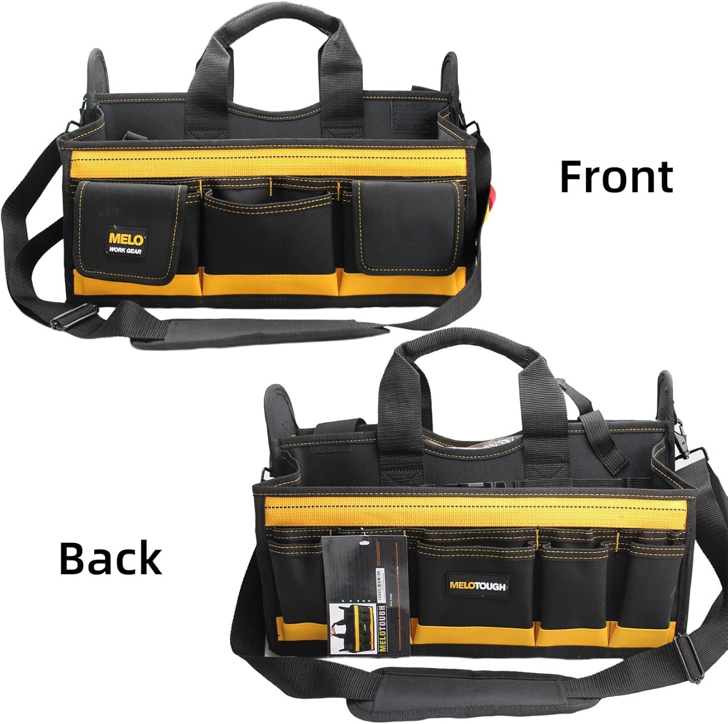 Innovative 17-Inch Electric Tool Bag with Plastic Tray for Easy Organization