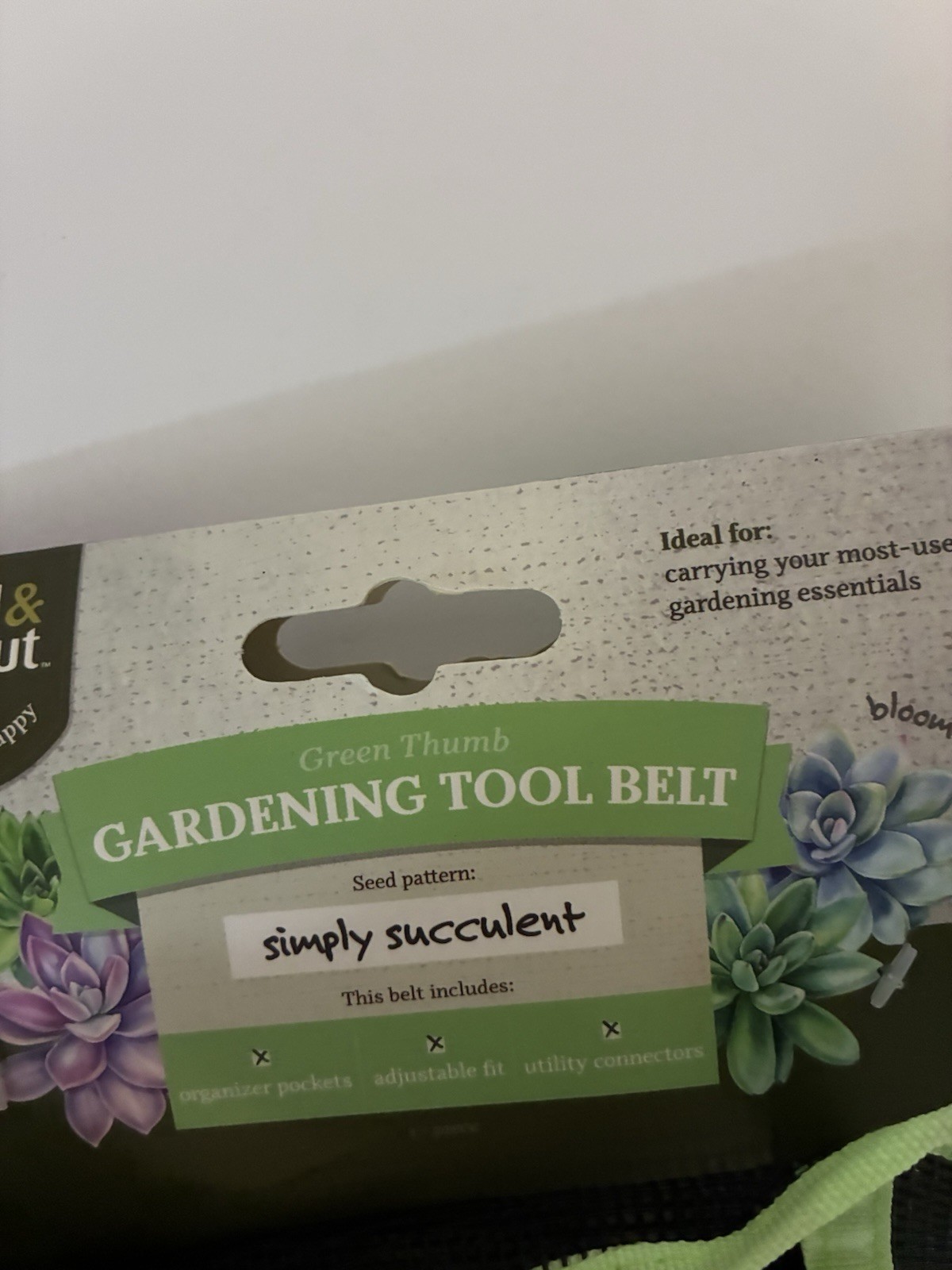 Seed & Sprout Gardening Adj Tool Belt, Durable Mesh, Pockets , Util. Conn NEW
