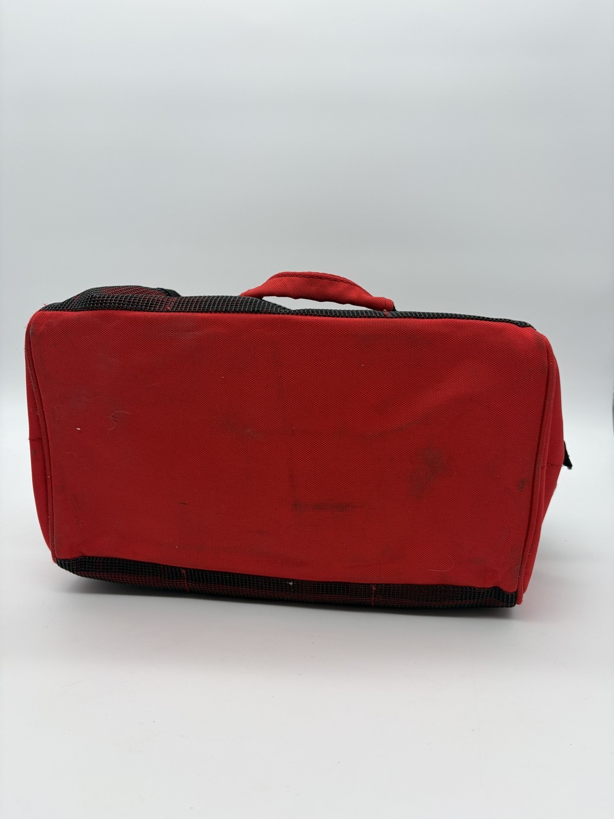 Tool Bag Organizer Red Black Heavy Duty Zipper Handles Durabuilt Used Good