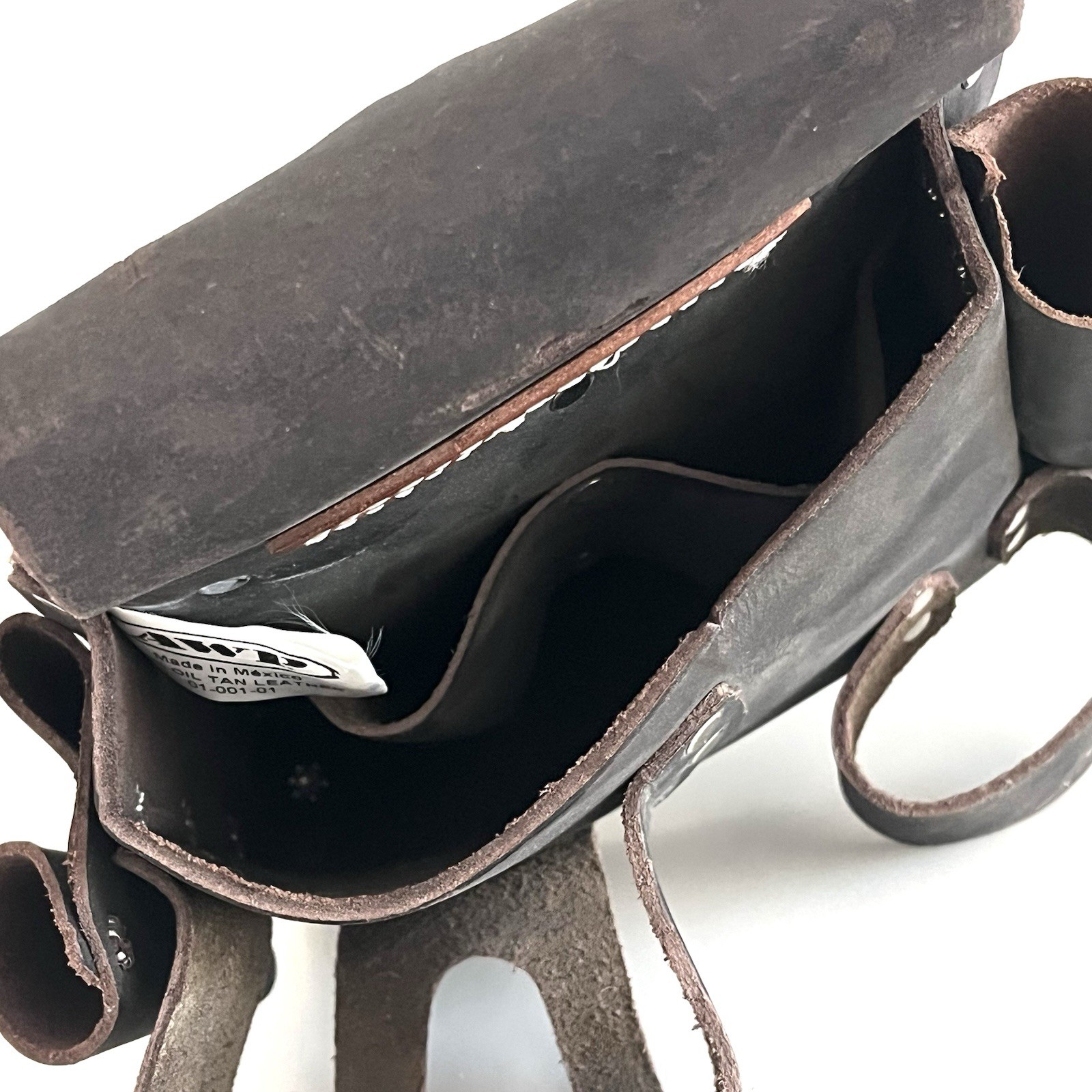AWP Oil Tan Leather Utility Tool Belt Pouch Holster 01-001-01 Made in Mexico