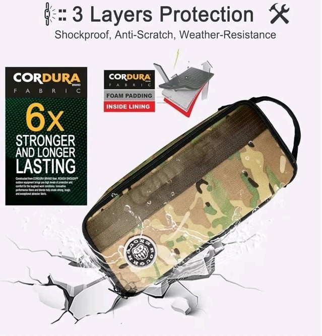 Rough Enough 12” Small Tool Bag Heavy-Duty Zippered Organizer Camo New