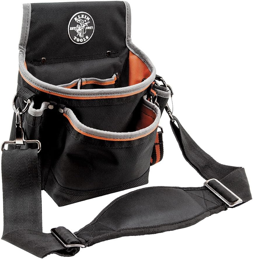 5243 Tradesman Pro Tool Pouch with Padded Shoulder Strap, Reinforced Bottoms and