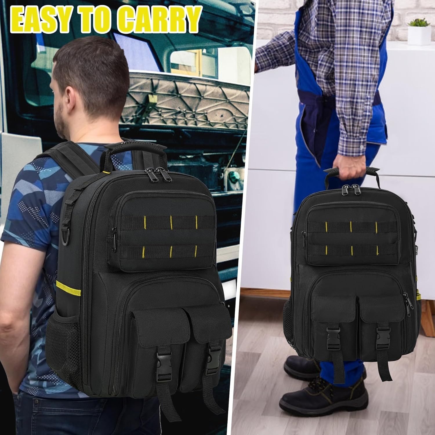 Water-Resistant Heavy Duty Tool Bag with Comfortable Shoulder Support – 28lbs