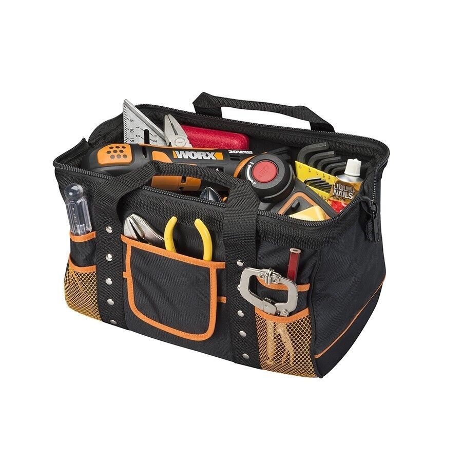 WA0076 WORX Zippered Tool Bag with Interior and Exterior Pockets