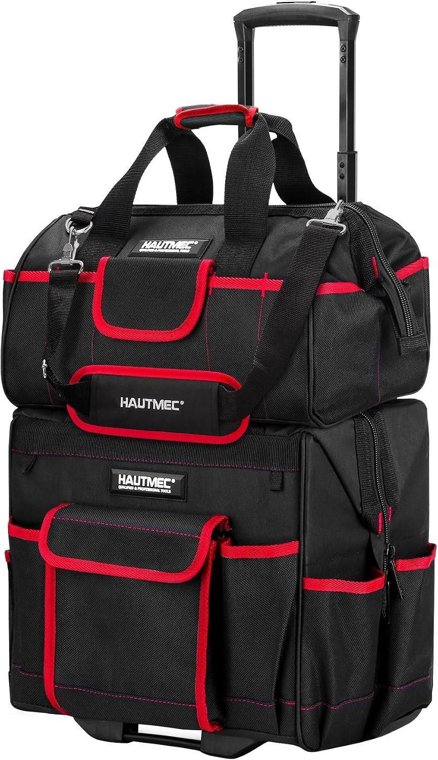 Heavy-Duty 15″ Tool Bag Set with Wheels – Ultimate Organizers for Professionals