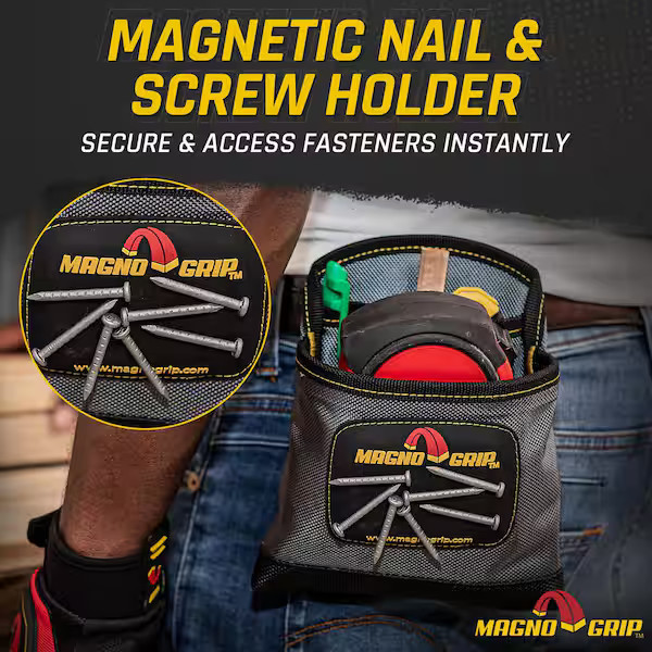 6.5 in. Platinum Pro Magnetic Clip-On Nail Utility Pouch
