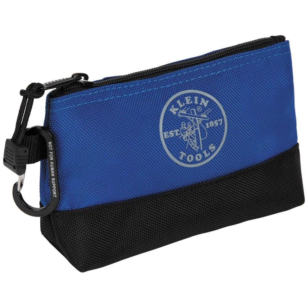Stand-Up Zipper Tool Pouch 5-Pack with Carabiners, Water Resistant, Reinforced B